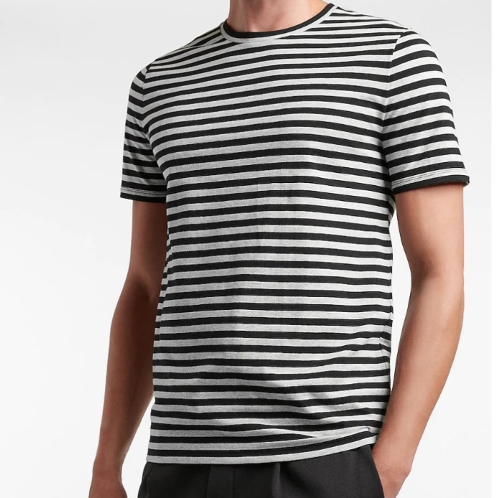 Express Striped Moisture Wicking Performance T-shirt